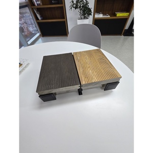 Eco-Friendly Composite Decking Waterproof Anti-Slip Interlocking Design Brushed Co-Extrusion Grooved Exterior <b>for</b> <b>Garden</b> Deck - Product Image 2