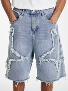Pantalones Cortos de Mezclilla Vintage para Hombre, Cintura Alta, Rotos, Estilo Casual Urbano, 100% Algodón - Product Image 5