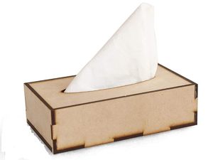 Modern Wooden Tissue Box Cover Sliding Bottom Rectangular Holder Eco-Friendly Car Desktop Organizer Bathroom Office Aqudus - Product Image 1