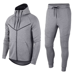 Men Tracksuits Custom Logo Zipper <b>up</b> Top 2 Pcs Set Men Fleece Jogging Sets Gym Sports Wear Tracksuits Sets - Product Image 1