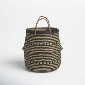 Panier en jonc de mer à motifs variés, fait main, panier de rangement, vente en gros, écologique, fabriqué au Vietnam - Product Image 5