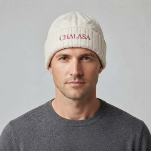CHALASA SPORTS CS-BC-01 Custom Unisex 100% <b>Wool</b> Knit <b>Beanie</b> Adjustable Warm Autumn Winter Outdoor Hat OEM Wholesale - Product Image 2