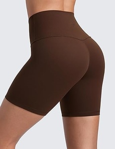 Shorts de cycliste pour femme, moulant, coupe ajustée, extensible, taille élastique, effet froncé aux fesses, en nylon, sexy - Product Image 5