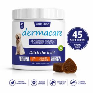 OEM ODM Allergy Relief Chews for Dogs Skin Coat Immune Support Soft Chews Natural Pet Supplements Private Label Wholesale - Product Image 2