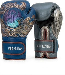 Gants de boxe en cuir véritable/PU avec logo personnalisé, Muay Thai, bandages multi-couches haute densité, protection UV, respirants, ajustables - Product Image 2
