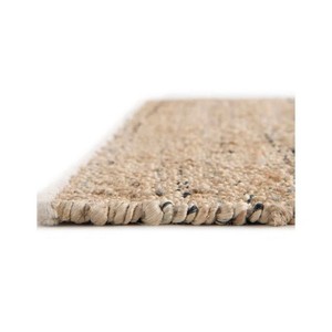 Alfombra de Yute Natural a Rayas, Rectangular, Tejido Plano, Estilo Escandinavo, Ecológica, para Sala de Estar, Pelo Fino - Product Image 4