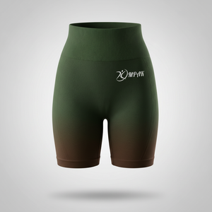 กางเกงขาสั้นออกกำลังกายเอวสูงสำหรับผู้หญิง ยกกระชับสะโพก ระบายอากาศได้ดี ไร้ตะเข็บ ทรงบิกเกอร์ สไตล์สตรีทแวร์ - Product Image 1