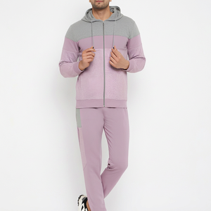 Ensemble de survêtement à capuche imprimé écologique pour homme, fermeture éclair intégrale, décontracté, respirant, léger, 100 % coton - Product Image 5