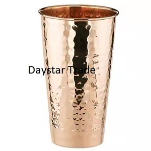 Vaso de Cobre Puro Clásico Ecológico Premium, Hecho a Mano, para Hogar, Cocina, Restaurante, Bar, Viajes y Fiestas - Product Image 1