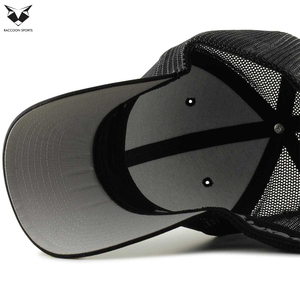 Casquettes de baseball respirantes en maille noire unie, nouvelle collection 2026, avec logo personnalisé, service OEM ODM, pour adultes - Product Image 5