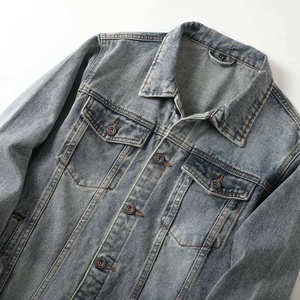 Wholesale Spring Men's High Quality Eco-Friendly Breathable Quick Dry 100% Cotton <b>Denim</b> <b>Jacket</b> Short Vintage Fashion Front - Product Image 4