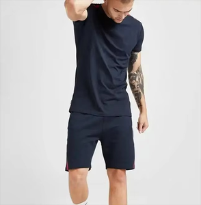 <b>Men</b> Hooded Sweatshirt With Shorts Set Solid Color Full Sleeve Zipper Closure Casual Wear Breathable Regular Fit Summer - Product Image 1