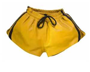 Shorts en cuir vert décontractés pour femmes SKI INTERNATIONAL, design personnalisé de haute qualité, respirants, doux, taille mi-haute élastique avec doublure - Product Image 1