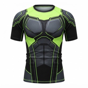 Maillot de compression à manches courtes pour hommes, imprimé par sublimation intégrale personnalisé, pour l'entraînement MMA - Product Image 6