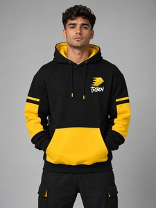 Sweat à capuche oversize pour homme en molleton 100 % coton, finition lavée, offrant chaleur, respirabilité et confort - Product Image 1