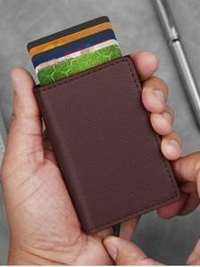 Elegant Nappa Cowhide Leather Unisex Bi-Fold <b>Wallet</b> Slim Compact Billfold Durable Daily Long Cotton Lining <b>RFID</b> <b>Blocking</b> Gift - Product Image 2