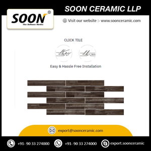 พื้นไวนิล SPC ยี่ห้อ SOON CERAMIC รุ่น Trenz กันลื่น กันน้ำ เป็นมิตรกับสิ่งแวดล้อม ลายลายนูน แกนแข็ง ติดตั้งแบบคลิ๊กล็อค - Product Image 5