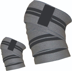 Premium Quality <b>Knee</b> Wraps Bodybuilding Training <b>Knee</b> Protector Long <b>Compression</b> Bandage Elastic Cotton Weightlifting <b>Knee</b> Wraps - Product Image 2