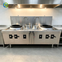 Cuisinière Wok Commerciale Sécurisée avec Verrou de Sécurité Certifiée CE pour une Utilisation Quotidienne Sûre en Petite Cuisine