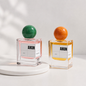 Aikun 100ml Square Glass Sticker Logo <b>Box</b> Low MOQ Fast Response Custom Scent Long Lasting Perfume Gift Set for Sellers Holidays - Product Image 2