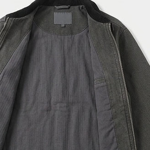 Veste homme coupe classique, sur mesure, en toile vintage, style mécanicien, pour le travail, fabriquée par le fabricant. - Product Image 3