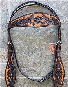 Têtière en cuir noir de haute qualité en forme de V pour cheval, avec frontal fantaisie, idéale pour l'équitation et l'équipement de course hippique - Product Image 5