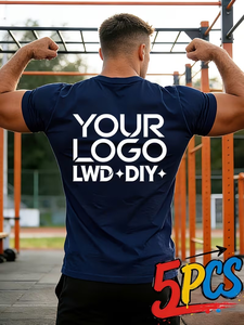 T-shirts décontractés personnalisés OEM/ODM imprimés en sérigraphie pour hommes – Coton premium 100 % respirant, anti-plis, séchage rapide, écologique - Product Image 3