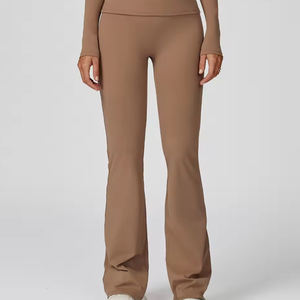 Pantalones Acampanados Ajustados de Mujer, de Talle Medio, Pierna Ancha, Estilo Retro Vintage, Casual, Streetwear, de Invierno, con Encaje - Product Image 2