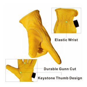 Guantes de Seguridad Multiusos Personalizados al por Mayor, Guantes de Cuero Resistentes al Desgaste y Antideslizantes con Palma Suave - Product Image 6