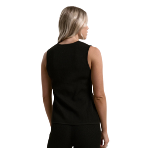 Women’s Button Front Knit <b>Vest</b> Top Sleeveless V Neck <b>Slim</b> Fit Casual Elegant Lightweight Layering Sweater for Work & Daily Wear - Product Image 4