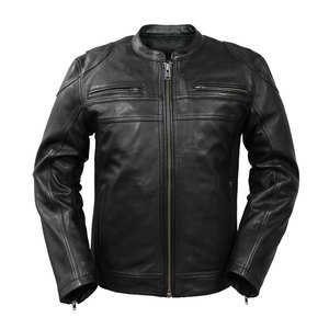 High Quality Fashion Men Genuine Leather Windproof Winter Casual Jacket by <b>Maximize</b> Wear - Product Image 1
