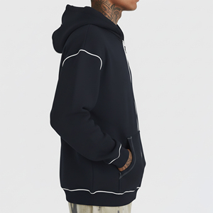 High Quality Winter Men's 500Gsm <b>Thick</b> <b>Fleece</b> Hoodies 100% Cotton Oversized Boxy Fit Custom Embroidered Logo Beaded Drop Plain - Product Image 6