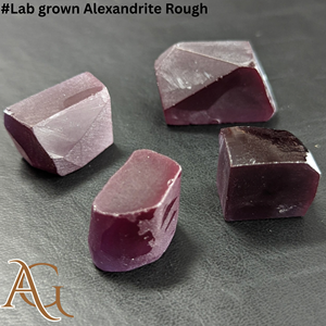 Alexandrite de laboratoire à changement de couleur, méthode CZOCHRALSKI, qualité de facettage, matière brute pour la lapidation et la découpe de pierres précieuses. - Product Image 2