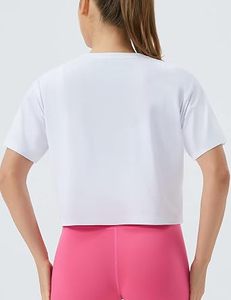 Tops cortos deportivos para mujer, camisetas cortas básicas de yoga, ropa de gimnasio de alta calidad - Product Image 2