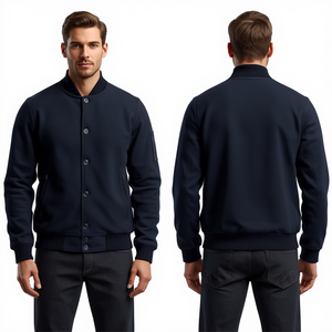 Chaqueta Varsity de Lujo Minimalista para Hombre - Product Image 1