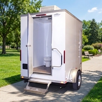 Remorque de toilettes portables individuelles compactes pour événements extérieurs et location