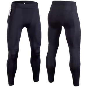 Wholesale High Elastic Quick Dry Breathable Gym <b>Tights</b> Skinny Color fast Sports <b>Men's</b> Running Leggings - Product Image 3