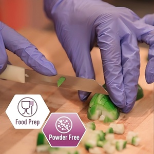 Gants jetables en nitrile bleu de qualité supérieure pour la transformation alimentaire, le nettoyage et les laboratoires - Product Image 5