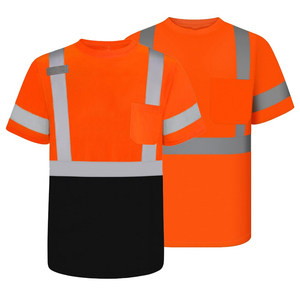 Camisa de Trabajo de Alta Visibilidad con Tiras Reflectantes para Empleados de Construcción y Almacén - Product Image 3