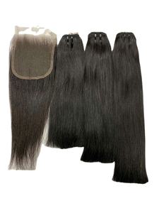 Extension de cheveux humains vietnamiens naturels, lisses, à double tirage, double trame, cuticule alignée, tissage, pour femmes noires, 100% - Product Image 3