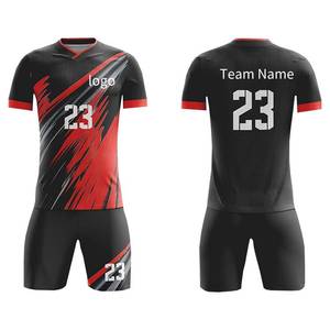 Hot Selling High Quality Stripe Soccer Uniform Customizable Football Jersey Kits for <b>Boys</b> OEM Service with Customizable Logo - Product Image 4