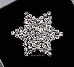 Diamant de laboratoire de 1,0 carat, 3,1-3,5 mm, couleur D, percé au laser, taille brillant |   Certifié IGI |   Boucles d'oreilles et bagues de fiançailles de la marque OM GEMS - Product Image 2