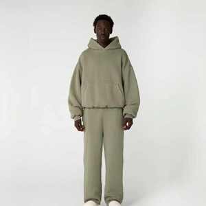 Sudadera con Capucha de Forro Polar Grueso Verde Sólido para Hombre al por Mayor, Sudadera Oversize Lisa Personalizada Estilo Urbano Fabricada por Twin City - Product Image 6