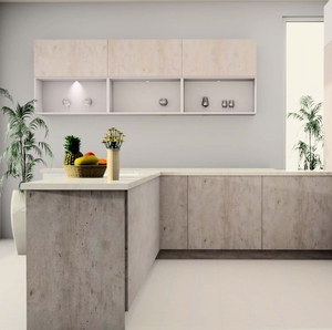 JY Project Customized Modular Full Kitchen <b>Cabinet</b> Set Modern Design <b>Wall</b> <b>Mounted</b> Hanging <b>Cabinet</b> Apartment Furniture Vietnam - Product Image 4