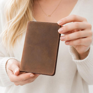 Genuine Leather <b>Passport</b> <b>Wallet</b> Slim Travel Holder Multiple Card Slots Custom Logo Wholesale OEM Manufacturer Supplier for sale - Product Image 3