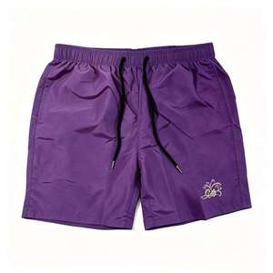 Shorts de plage décontractés pour hommes en tissu mesh imprimé, écologiques, anti-plis, séchage rapide, coupe ample, respirants, taille élastique, entrejambe 5 pouces - Product Image 2
