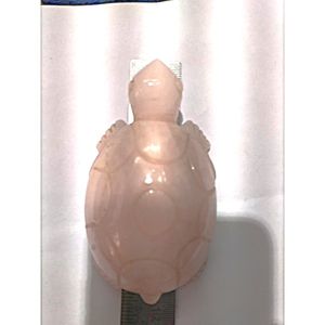 Figura Decorativa de Feng Shui Hecha a Mano con Ágata Aashim, Cuarzo Rosa y Tortuga de Piedra Preciosa, Tacto Real, Decoración para el Hogar, Espiritual, India - Product Image 5