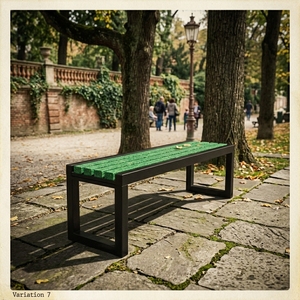 Recycled <b>Plastic</b> HDPE Modern Outdoor Waterproof Patio <b>Bench</b> for Farmhouse & Park Use - Product Image 5