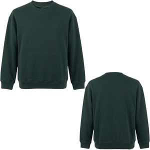 เสื้อสเวตเชิ้ตคอกลมผู้ชาย ทรงปกติ สีพื้น ผ้าถักเนื้อฝ้าย สวมใส่สบายๆ สำหรับฤดูใบไม้ร่วง เสื้อสเวตเชิ้ตคอกลมผู้ชาย พรีเมียม - Product Image 4