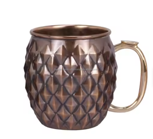 Tasses à Moscow Mule en cuivre avec placage en cuivre pur, doublure en acier inoxydable, style classique, pour cadeaux d'affaires, utilisation pour le whisky et les spiritueux - Product Image 1